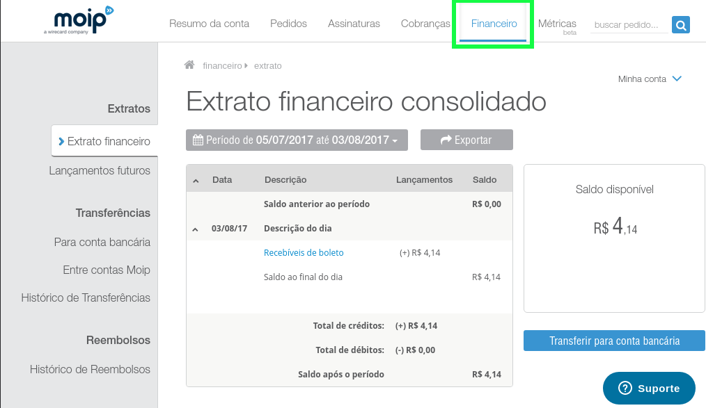 Adicionando contas Moip alt text